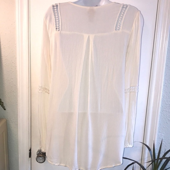 Knox Rose Crocheted Cream Top Size Small - Picture 6 of 12